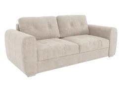 Sofá 4 lugares convertível abertura rápida tecido bege, cama 160 cm e colchão 14 cm BOLIPO