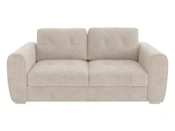 Sofá 3 lugares convertível abertura rápida tecido bege, cama 140 cm e colchão 14 cm BOLIPO