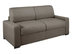 Sofá 3 lugares convertível de abertura rápida em tecido antracite - Colchão de 14 cm - CALITO