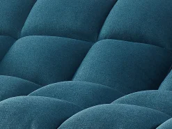 Sofá 3 lugares convertível em tecido LOELINE azul. Made for Design