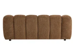 Sofá 2 lugares em tecido chenille de cor castanha