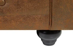 Sofá 3 lugares microfibra aspeto envelhecido CHESTERFIELD
