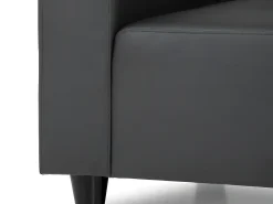 Sofá 3 lugares Preto – tecido capitonê (170 x 60 x 79 cm) - PEDRO