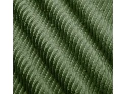 Sofá angular modular 3 lugares - de Veludo cotelê - com 3 almofadas e puff - 298x178x75cm - Verde