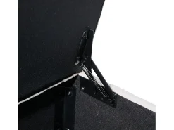 Sofá bege com bolsos laterais e apoio para os pés - Chenille - para sala de estar e quarto
