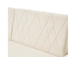 Sofá Bege de 2 Lugares - Sofá com Pernas e Braços em Madeira - Adequado para Sala de Estar e Quarto