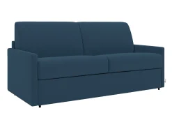 Sofá cama 4 lugares colchão de 22 cm tecido cinzento CALIFE