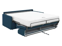 Sofá cama 4 lugares colchão de 22 cm tecido cinzento CALIFE