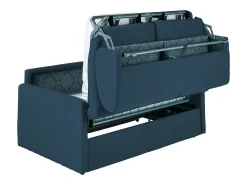 Sofá cama 4 lugares colchão de 22 cm tecido cinzento CALIFE