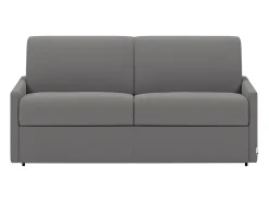 Sofá cama 4 lugares colchão de 22 cm tecido cinzento CALIFE