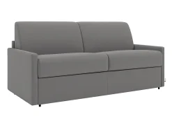 Sofá cama 4 lugares colchão de 22 cm tecido cinzento CALIFE