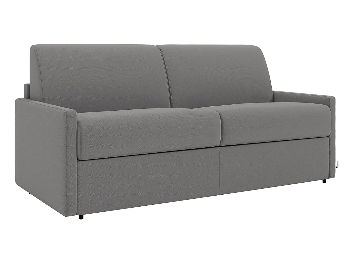 Sofá cama 4 lugares colchão de 22 cm tecido cinzento CALIFE