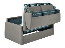 Sofá cama 4 lugares colchão de 22 cm tecido cinzento CALIFE
