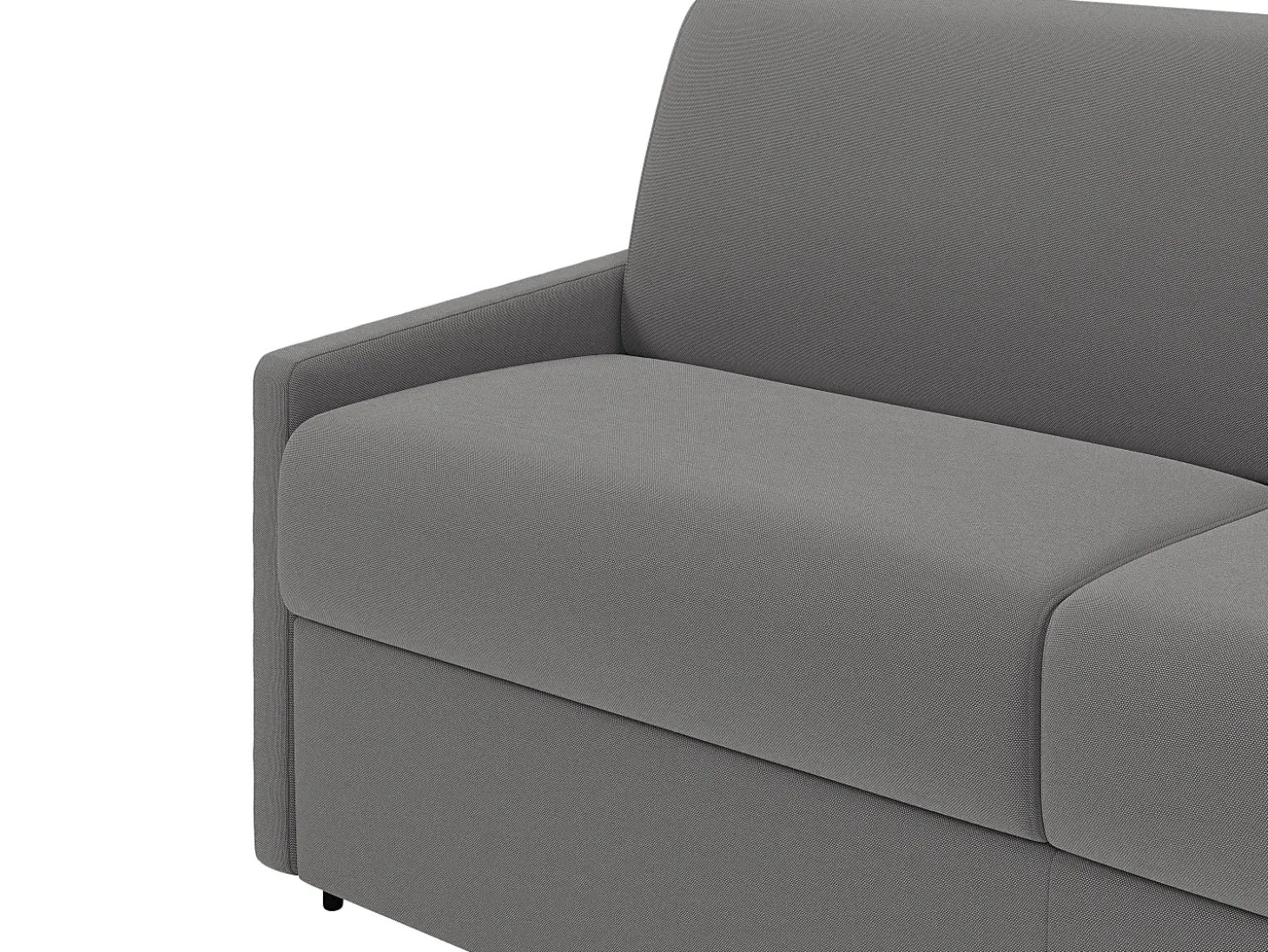 Sofá cama 4 lugares colchão de 22 cm tecido cinzento CALIFE
