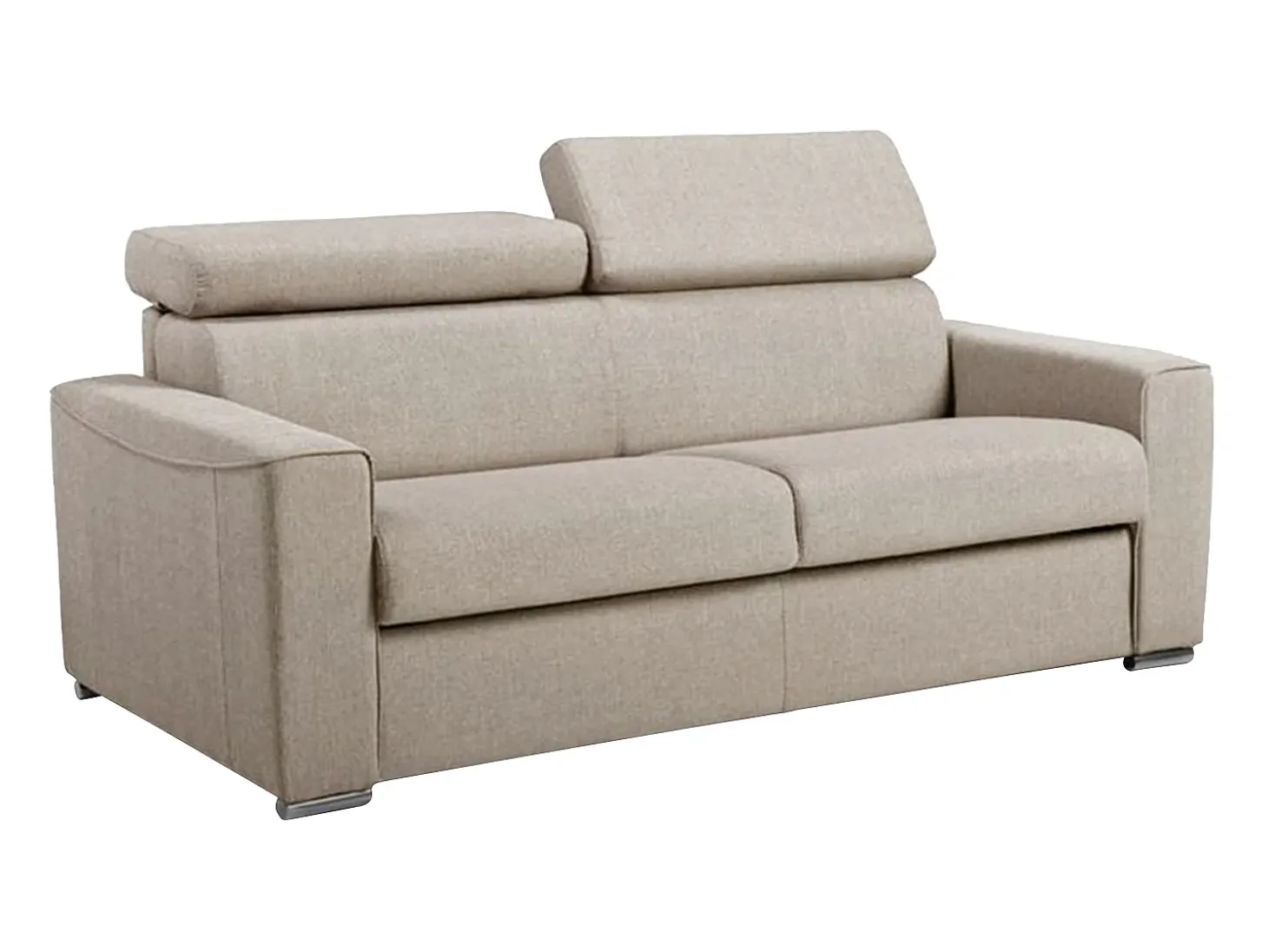 Sofá cama 3 lugares rapidamente convertível 18 cm tecido cinzento VIZIR