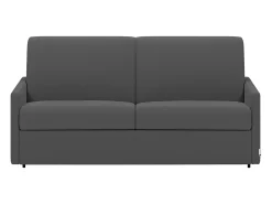 Sofá cama 3 lugares rapidamente convertível em tecido Cinza CALIFE