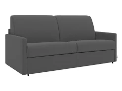 Sofá cama 3 lugares rapidamente convertível em tecido Cinza CALIFE
