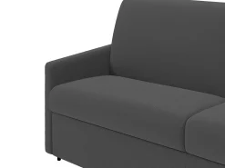 Sofá cama 3 lugares rapidamente convertível em tecido Cinza CALIFE