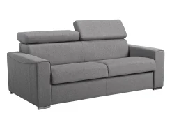 Sofá cama 3 lugares rapidamente convertível 18 cm tecido cinzento VIZIR