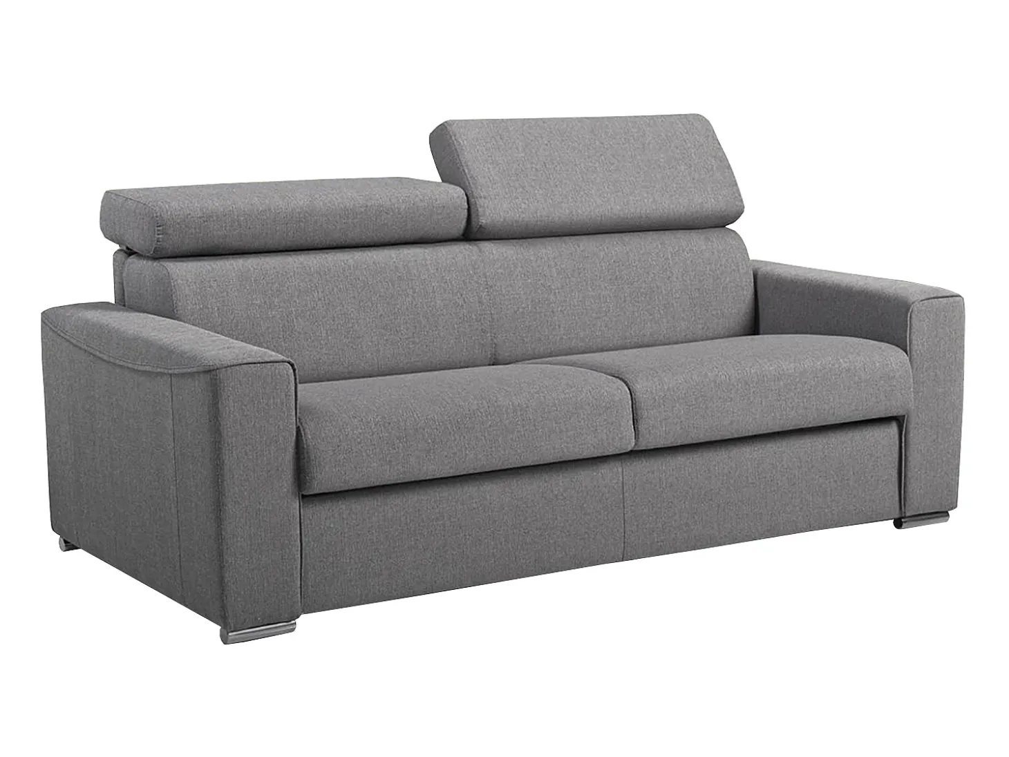 Sofá cama 3 lugares rapidamente convertível 18 cm tecido cinzento VIZIR