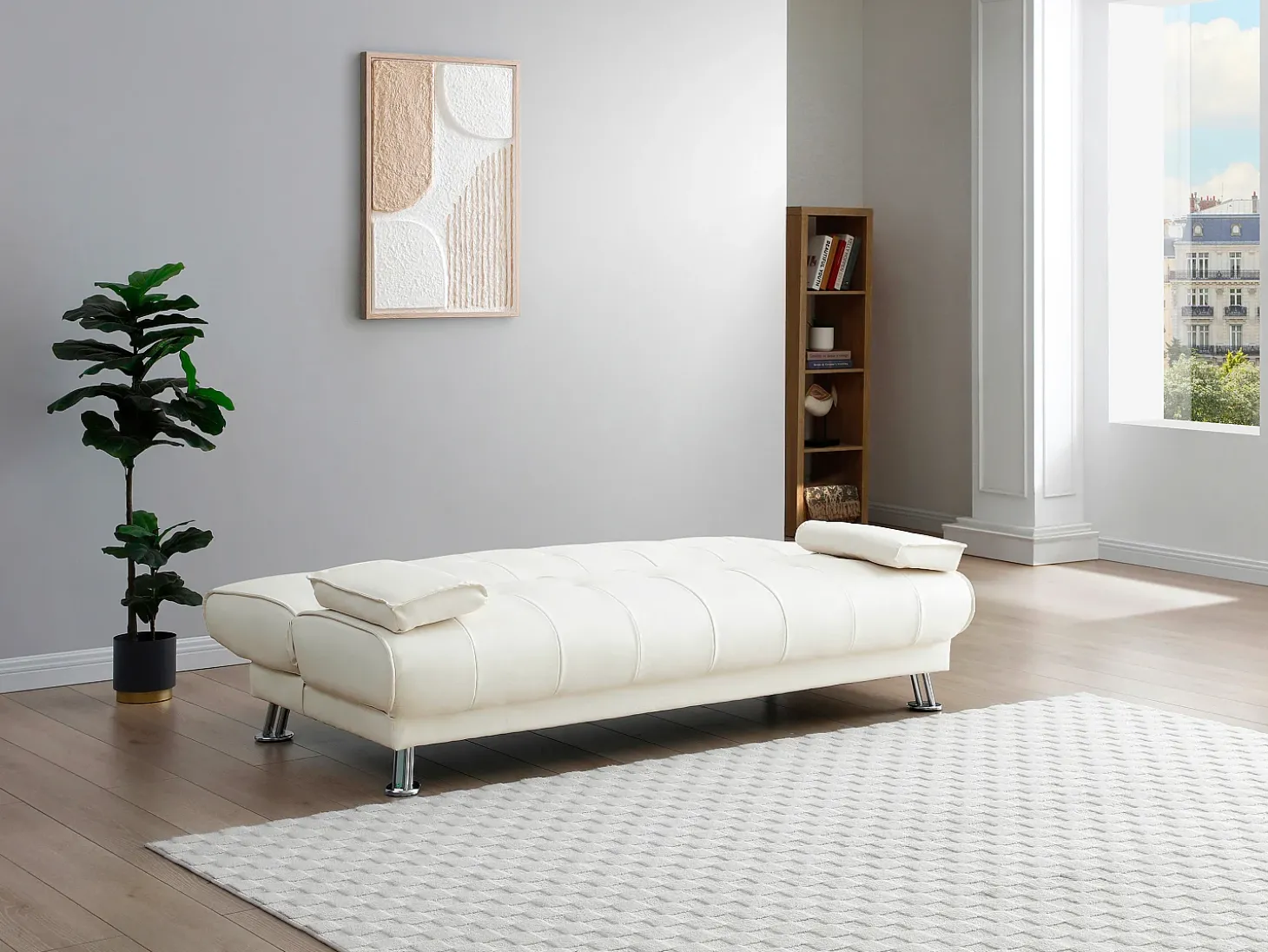 Sofá cama clic clac cor branco MAXIME II