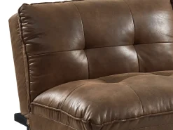 Sofá cama clic clac de 3 lugares em microfibra envelhecida PEGULA