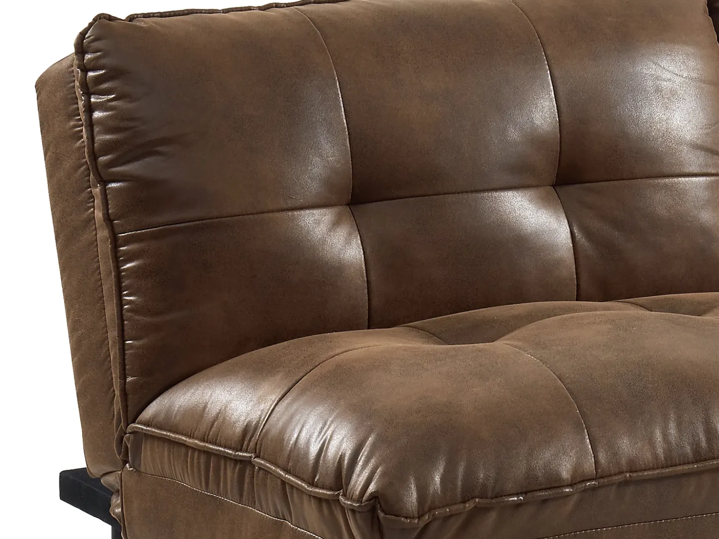 Sofá cama clic clac de 3 lugares em microfibra envelhecida PEGULA