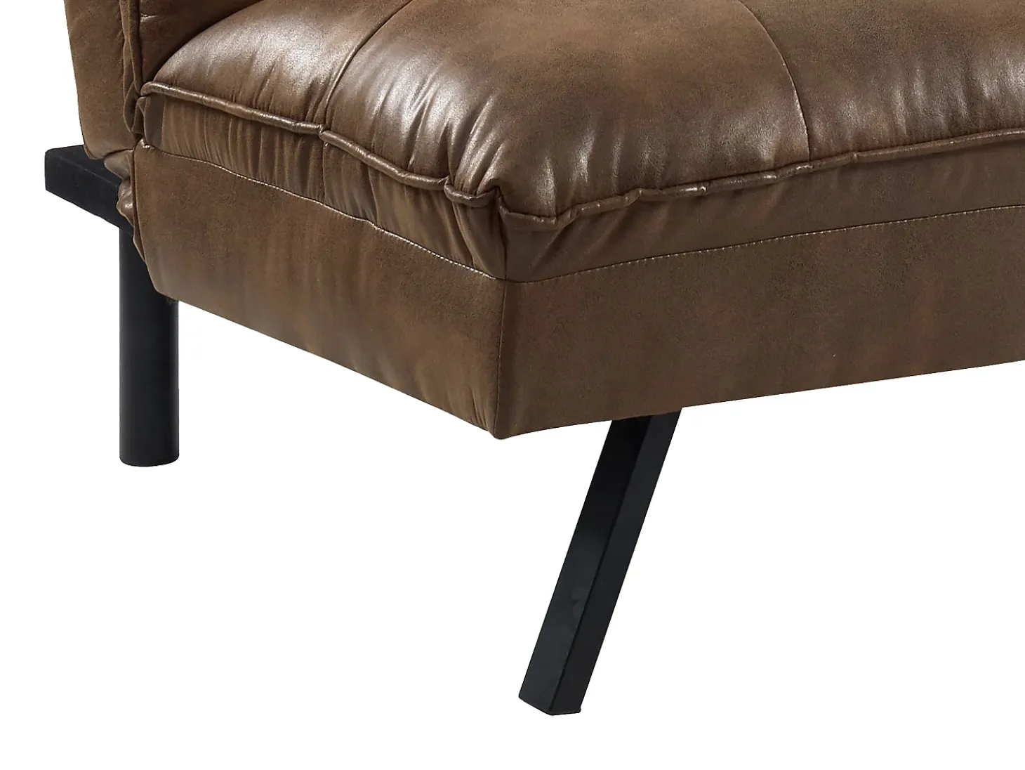 Sofá cama clic clac de 3 lugares em microfibra envelhecida PEGULA
