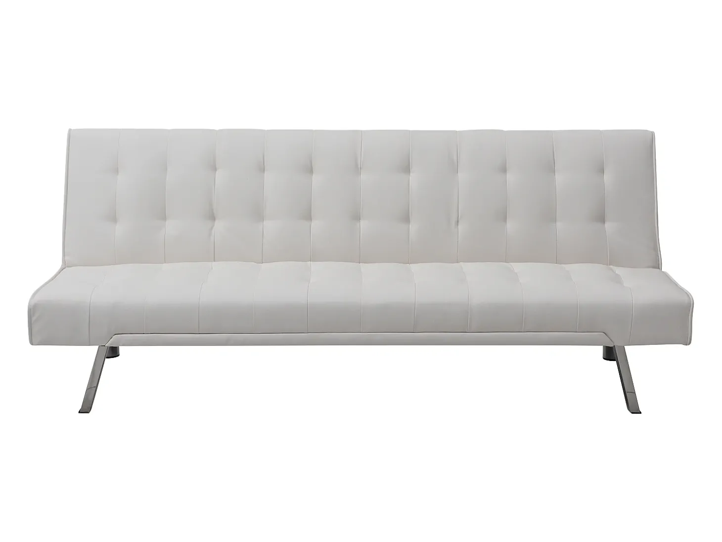 Sofá cama clic clac em pele sintética Branco - GUILLAUME