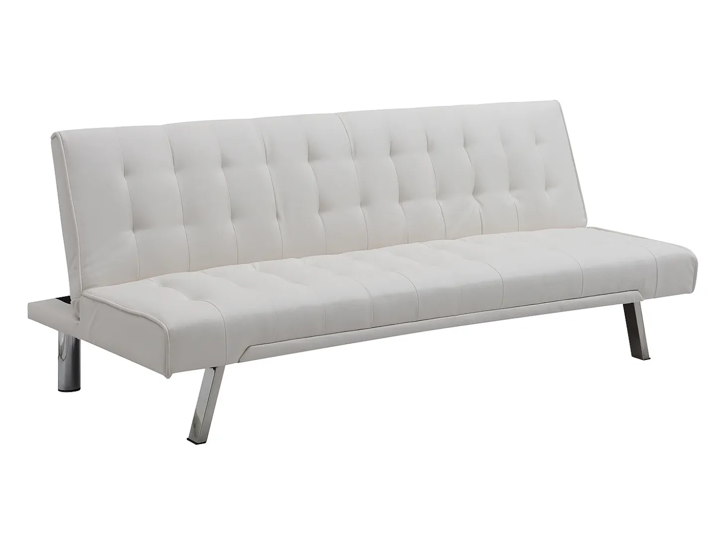 Sofá cama clic clac em pele sintética Branco - GUILLAUME