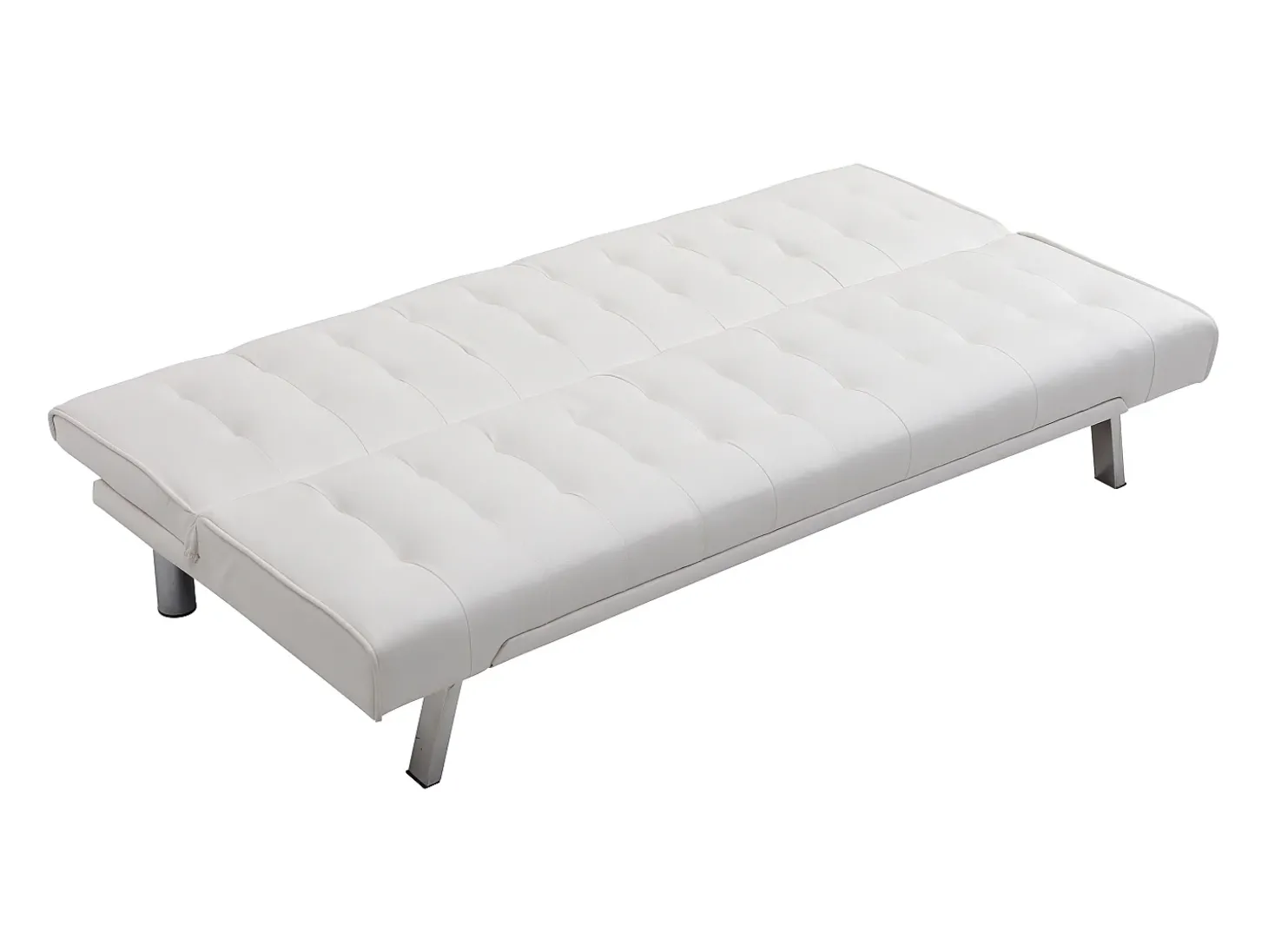 Sofá cama clic clac em pele sintética Branco - GUILLAUME