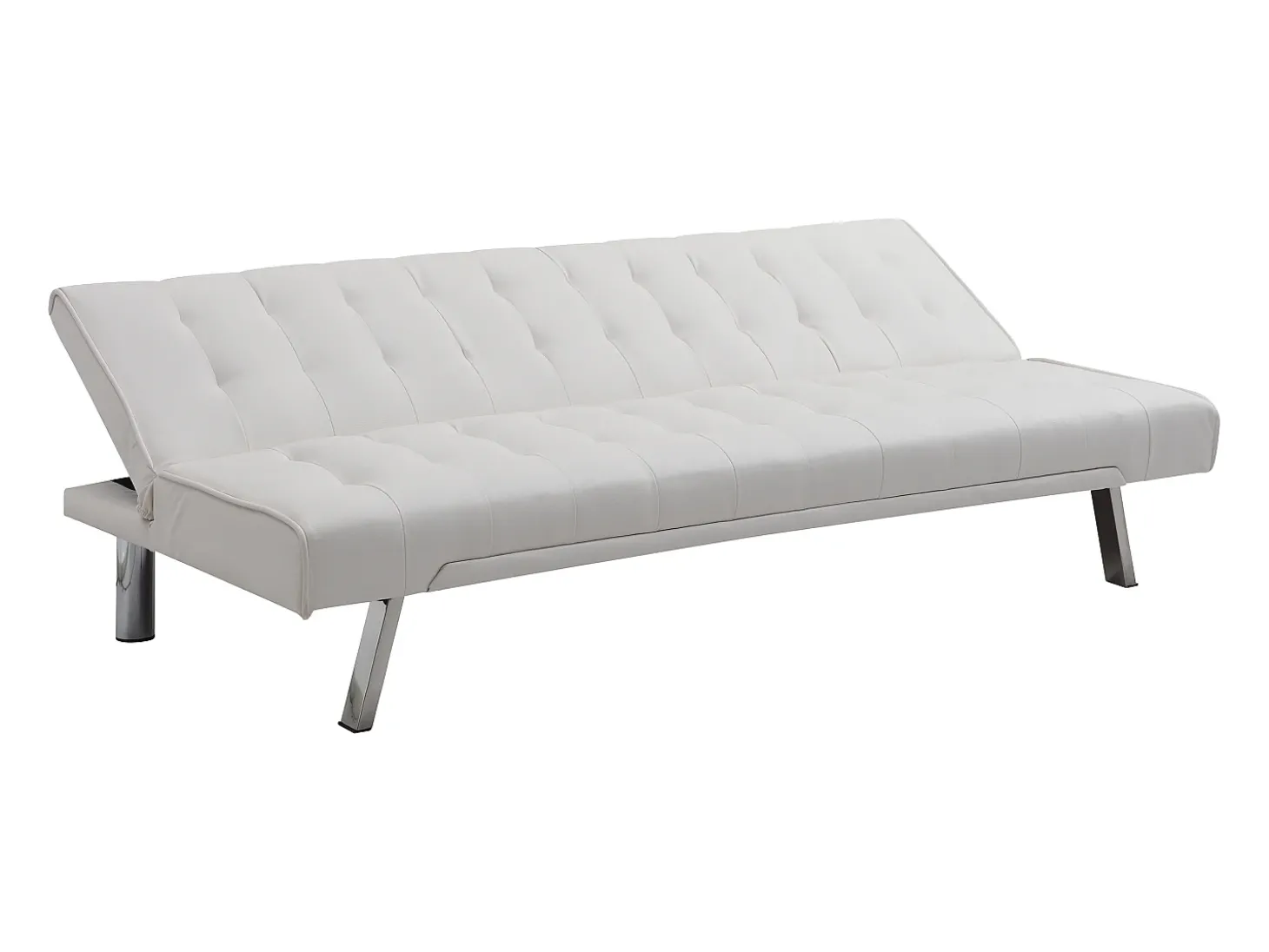 Sofá cama clic clac em pele sintética Branco - GUILLAUME