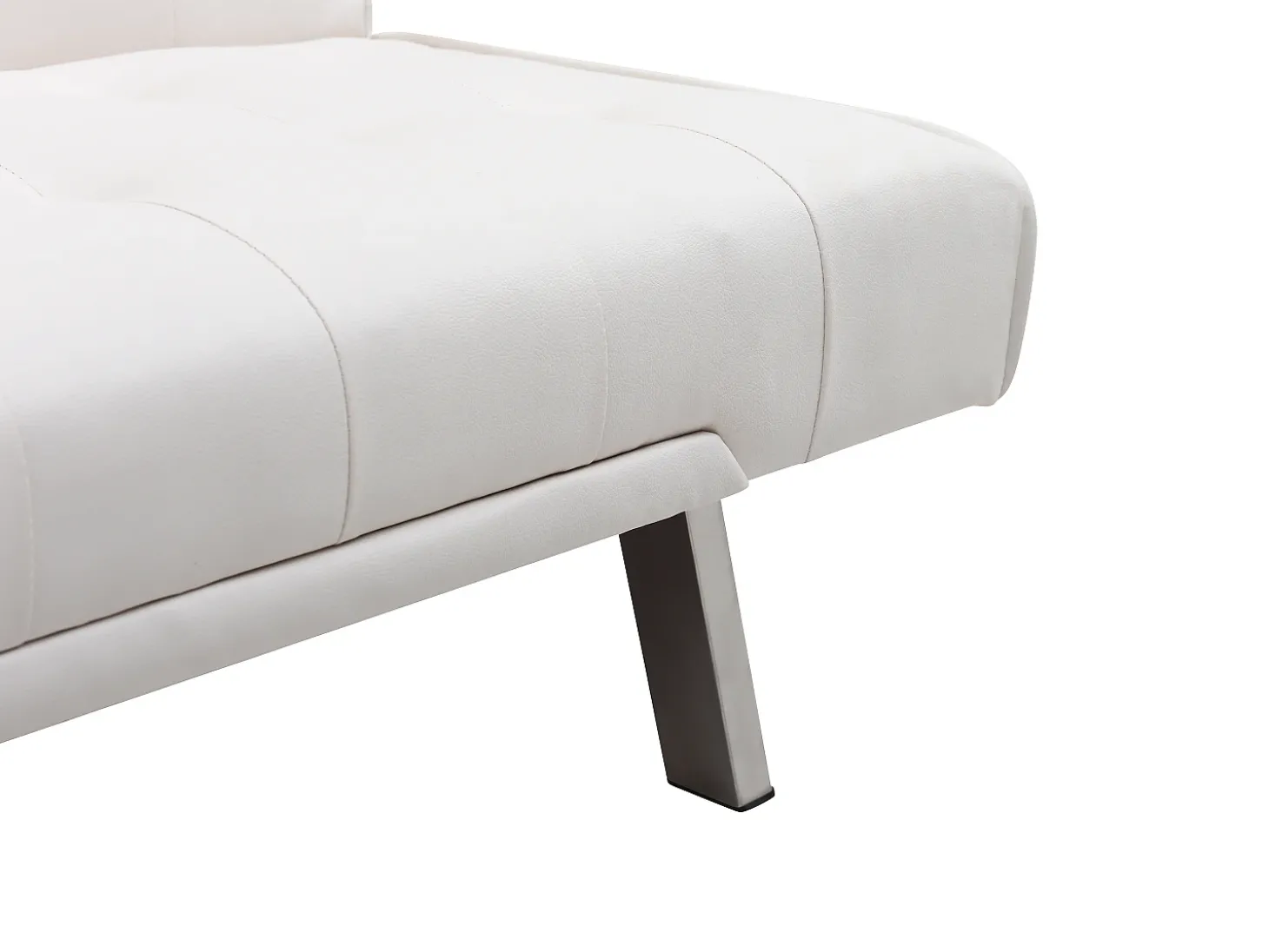 Sofá cama clic clac em pele sintética Branco - GUILLAUME