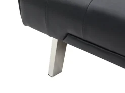 Sofá cama clic clac em pele sintética Preto - GUILLAUME