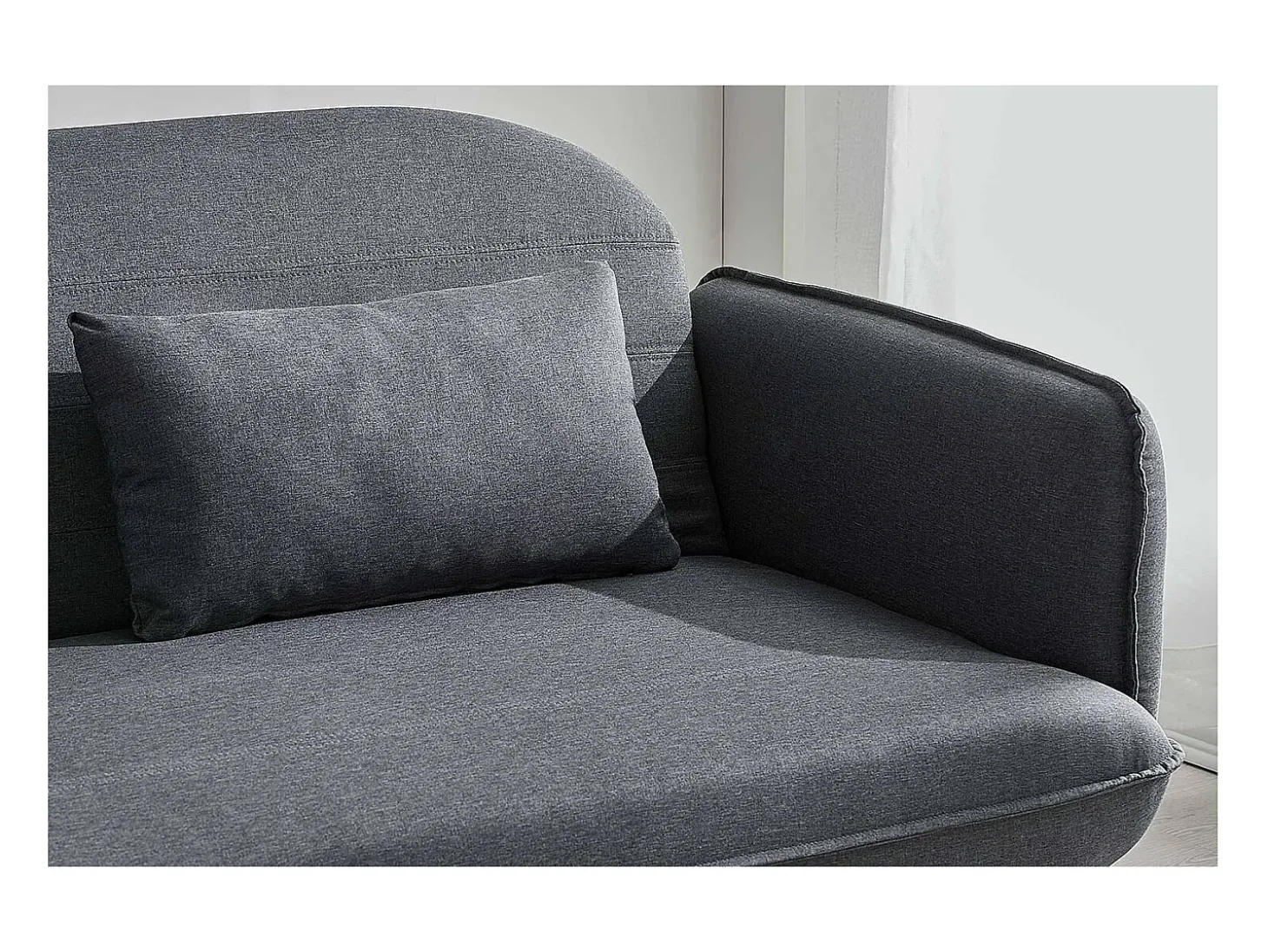 Sofá Cama Conversível Escandinavo 3 Lugares Cinza SOTCHI - Estilo Moderno e Tendência