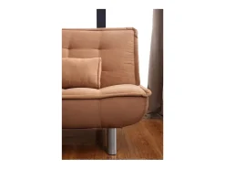 Sofá cama de sistema clic clac em cor caramelo - MISHAN