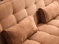 Sofá cama de sistema clic clac em cor caramelo - MISHAN