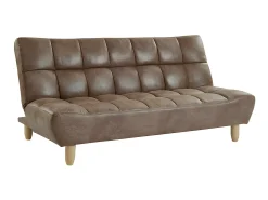 Sofá cama modular em microfibra Castanho - ESTEBAN