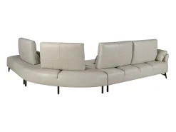 Sofá chaise longue direito em pele de areia 6213 ANGEL CERDA
