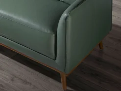 Sofá chaise longue esquerdo em pele verde 6200 ANGEL CERDA