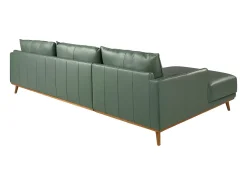 Sofá chaise longue esquerdo em pele verde 6200 ANGEL CERDA