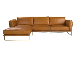 Sofá chaise longue esquerdo em pele de camelo 6231 ANGEL CERDA