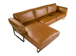 Sofá chaise longue esquerdo em pele de camelo 6231 ANGEL CERDA