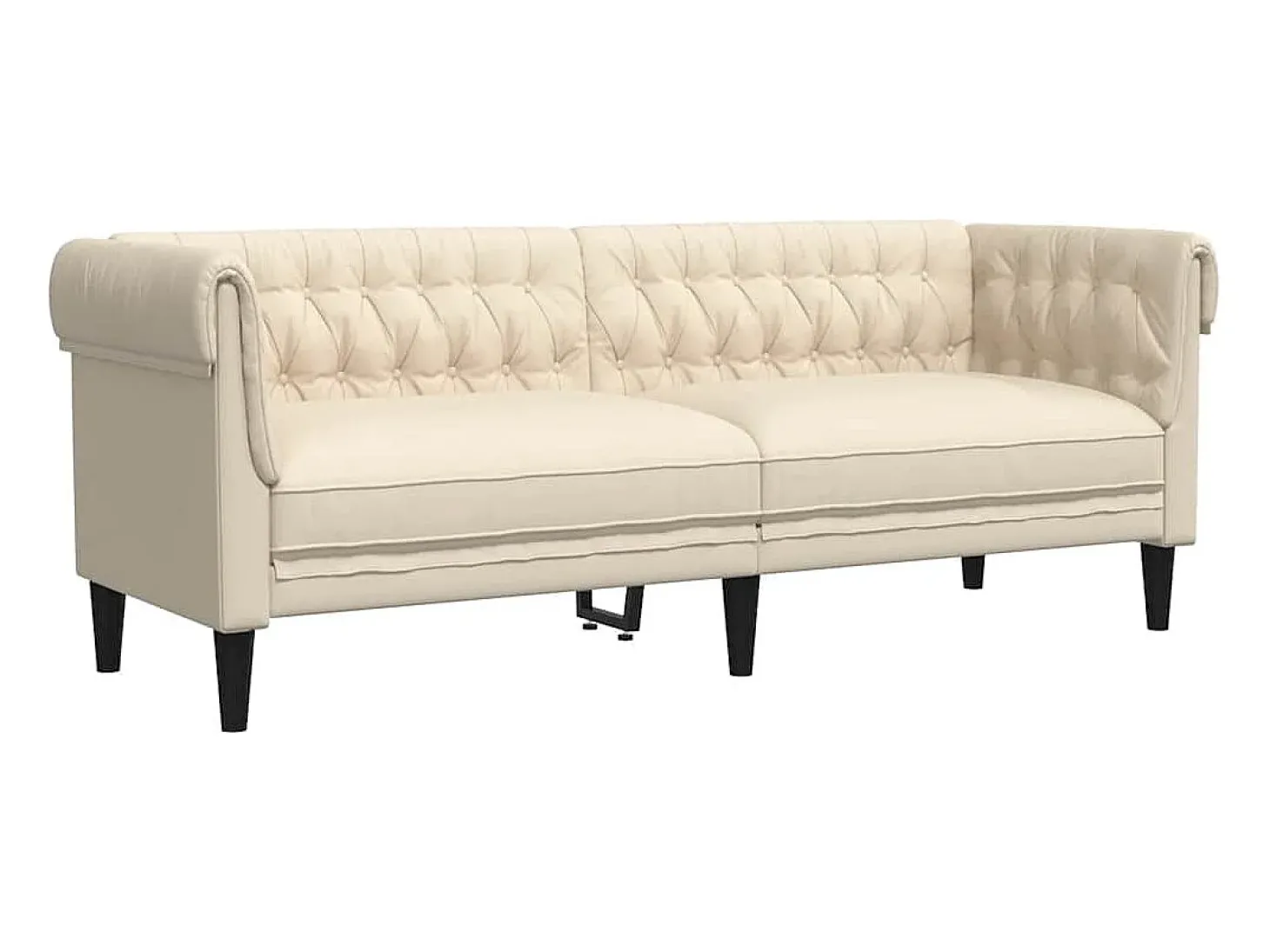 Sofá chesterfield 3 lugares linho