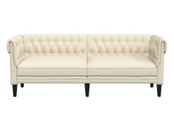 Sofá chesterfield 3 lugares linho