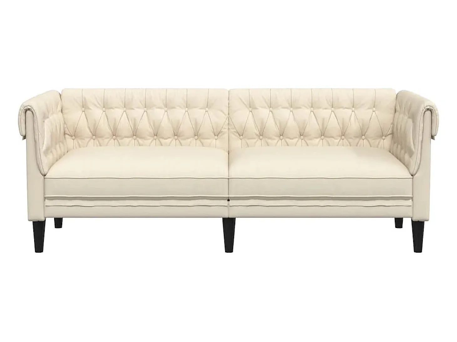 Sofá chesterfield 3 lugares linho