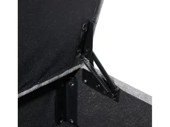 Sofá cinzento com bolsos laterais e apoio para os pés - Chenille - para sala de estar e quarto