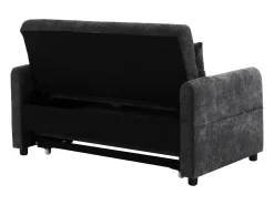 Sofá cinzento com suporte para telemóvel e bolso - encosto ajustável - para sala de estar e quarto