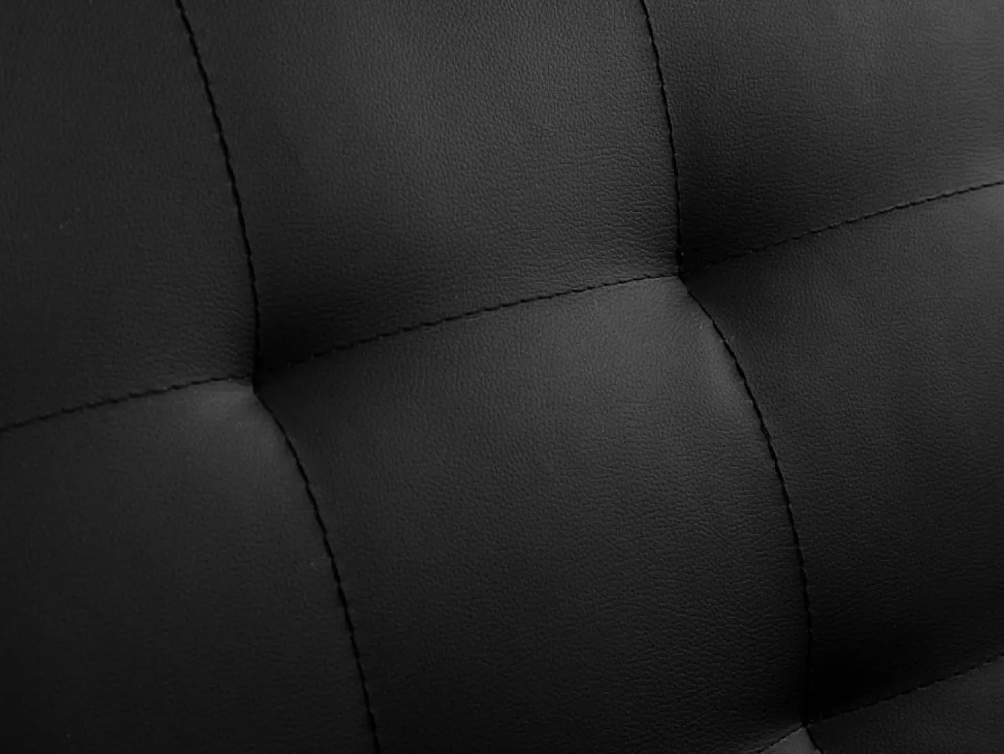 Sofá clic-clac convertível em pele sintética preto MICHELLE II