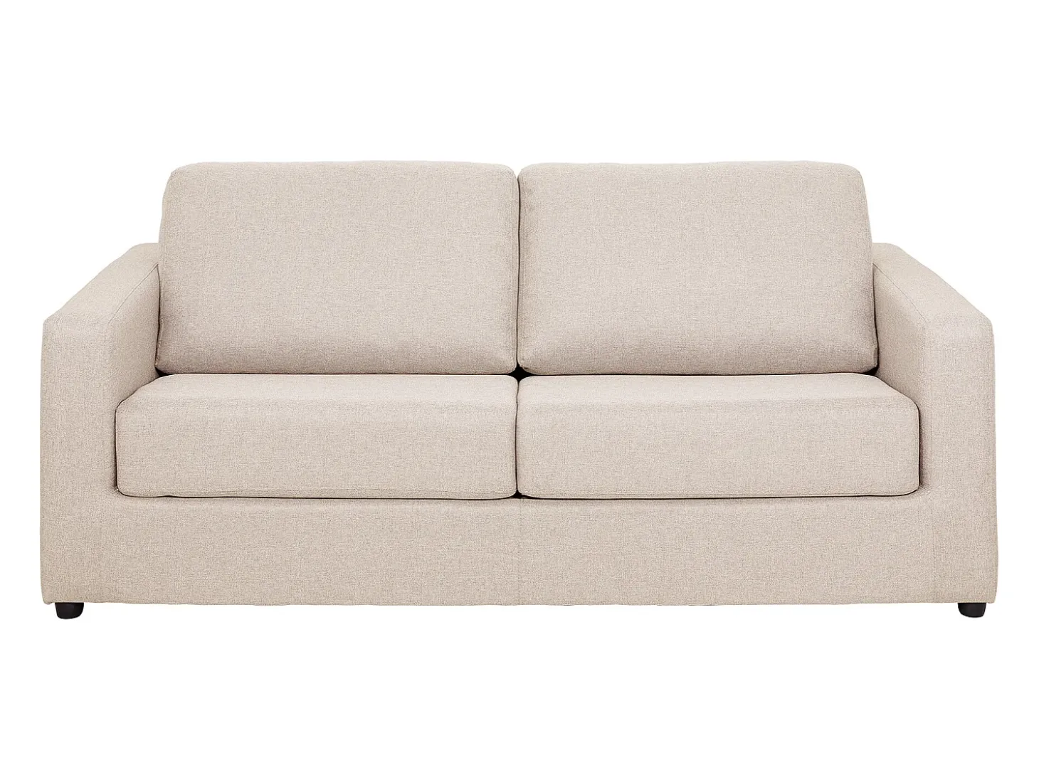 Sofá convertível abertura rápida tecido bege cama 140 cm e colchão 14 cm DONETO